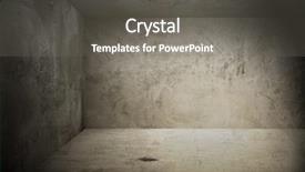 Presentation with corner - Beautiful presentation theme featuring corner of old grunge room backdrop and a gray colored foreground