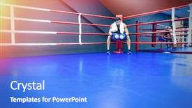  Presentation with boxing ring - Colorful theme enhanced with corner of the boxing ring backdrop and a cobalt blue colored foreground