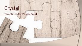  Presentation with last piece of puzzle - Audience pleasing slides consisting of corner piece of jigsaw puzzle backdrop and a  colored foreground