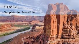  Presentation with moab - Theme having 4wd trail in the moab background and a light blue colored foreground