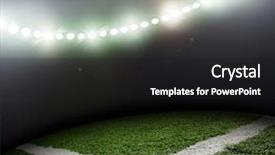  Presentation with corner - Beautiful PPT theme featuring corner stadium lit backdrop and a  colored foreground