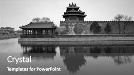  Presentation with corner - Slide deck consisting of corner tower in black background and a gray colored foreground