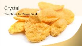  Presentation with corn flakes - Cool new presentation theme with cornflakes-isolated-macro-small-pile backdrop and a blonde colored foreground