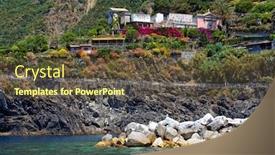  Presentation with italy - Cool new slide deck with corniglia-vilage-cinque-terre-italy backdrop and a tawny brown colored foreground