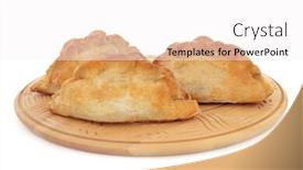  Presentation with wood board - Presentation design featuring cornish-pasties-on-a-beech background and a white colored foreground