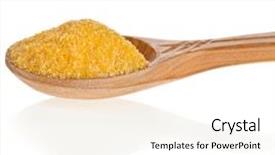  Presentation with maize - Colorful presentation design enhanced with cornmeal-maize-flour-heap backdrop and a cream colored foreground