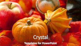  Presentation with halloween - Presentation design enhanced with cornucopia - traditional pumpkins for halloween background and a tawny brown colored foreground