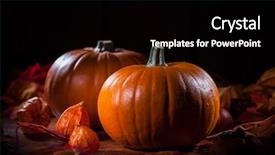  Presentation with halloween pumpkins thanksgiving day - Cool new presentation theme with cornucopia - traditional pumpkins for thanksgiving backdrop and a black colored foreground