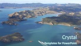  Presentation with coast - Beautiful presentation theme featuring coromandel coast new zealand backdrop and a ocean colored foreground