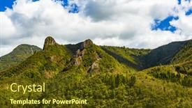  Presentation with new zealand - Presentation design enhanced with coromandel-pinnacles-at-coromandel-forest background and a tawny brown colored foreground