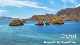  Presentation with city of chicago aerial view - Colorful PPT theme enhanced with coron bay palawan may 2017 backdrop and a teal colored foreground