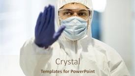  Presentation with corona virus - Cool new presentation theme with corona-virus-concept-male-scientist backdrop and a lemonade colored foreground