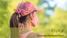  Presentation with corona virus - Cool new presentation design with corona-virus-face-mask-covid backdrop and a yellow colored foreground