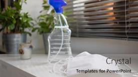  Presentation with surgical masks - Slides with corona-virus-prevetion-medical-surgical background and a light gray colored foreground