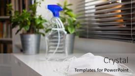  Presentation with surgical masks - Cool new slides with corona-virus-prevetion-medical-surgical backdrop and a light gray colored foreground