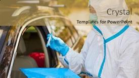  Presentation with corona - PPT layouts consisting of corona-virus-test-with-throat background and a yellow colored foreground