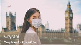  Presentation with corona virus - Theme having corona-virus-travel-corona-virus background and a gray colored foreground