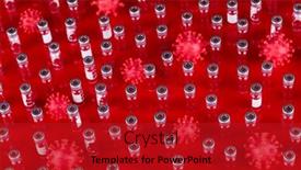  Presentation with cure - Theme having corona-virus-vaccination-healthcare-cure background and a crimson colored foreground