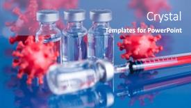  Presentation with corona - PPT theme with corona-virus-vaccination-healthcare-cure background and a teal colored foreground