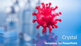  Presentation with cure - Presentation theme with corona-virus-vaccination-healthcare-cure background and a teal colored foreground