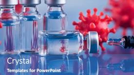  Presentation with corona - Slides enhanced with corona-virus-vaccination-healthcare-cure background and a teal colored foreground