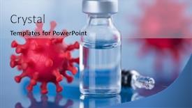  Presentation with corona - Presentation design featuring corona-virus-vaccination-healthcare-cure background and a light blue colored foreground