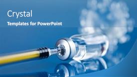  Presentation with cure - Presentation enhanced with corona-virus-vaccination-healthcare-cure background and a teal colored foreground