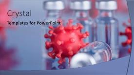  Presentation with cure - Slide deck featuring corona-virus-vaccination-healthcare-cure background and a light blue colored foreground