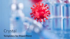  Presentation with corona - PPT theme featuring corona-virus-vaccination-healthcare-cure background and a light blue colored foreground