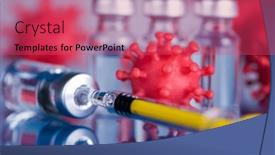  Presentation with corona - Presentation theme having corona-virus-vaccination-healthcare-cure background and a red colored foreground