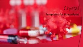  Presentation with cure - PPT layouts having corona-virus-vaccination-healthcare-cure background and a red colored foreground