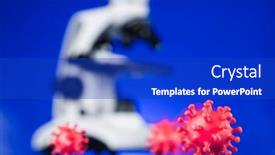  Presentation with cure - Presentation theme with corona-virus-vaccination-healthcare-cure background and a cobalt blue colored foreground