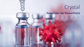 Presentation with corona - Theme having corona-virus-vaccination-healthcare-cure background and a sky blue colored foreground