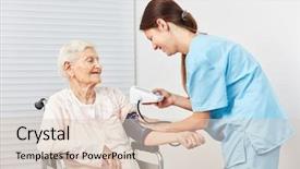  Presentation with blood pressure - Audience pleasing slides consisting of coronary - nurse or caregiver makes blood backdrop and a lemonade colored foreground