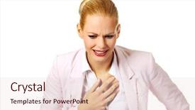  Presentation with circulation - Slides consisting of coronary circulation - young business woman having heart background and a lemonade colored foreground