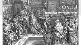  Presentation with engraving - Theme featuring coronation-of-cosimo-de-medici background and a gray colored foreground