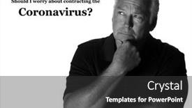  Presentation with chinese medical - Amazing theme having coronavirus-a-man-is-worried backdrop and a dark gray colored foreground