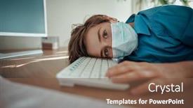  Presentation with medical student - Amazing slides having coronavirus-and-life-boy-schoolboy backdrop and a tawny brown colored foreground