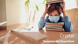  Presentation with medical student - Cool new presentation theme with coronavirus-and-life-boy-schoolboy backdrop and a coral colored foreground