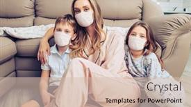  Presentation with family children - PPT layouts having coronavirus-and-life-concept-mom background and a lemonade colored foreground