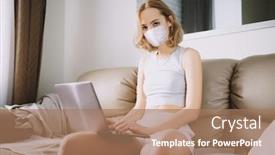  Presentation with social life - Slide deck having coronavirus-and-life-staying background and a coral colored foreground