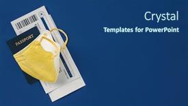  Presentation with coronavirus - Cool new presentation with coronavirus-and-travel-concept-passports backdrop and a ocean colored foreground