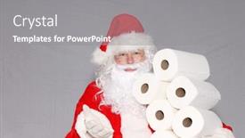  Presentation with coronavirus - Cool new presentation design with coronavirus-christmas-santa-claus-holds backdrop and a gray colored foreground