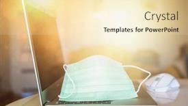  Presentation with medical social work - Presentation design featuring coronavirus-concept-of-quarantine-safety background and a lemonade colored foreground