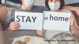  Presentation with elderly home - Beautiful slides featuring coronavirus-covid-19-couple-old backdrop and a mint green colored foreground