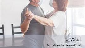  Presentation with old couple - Beautiful PPT theme featuring coronavirus-covid-19-couple-old backdrop and a light gray colored foreground