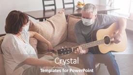  Presentation with old people play - Beautiful presentation design featuring coronavirus-covid-19-couple-old backdrop and a coral colored foreground