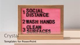  Presentation with public safety - PPT theme enhanced with coronavirus-covid-19-health-safety background and a soft green colored foreground