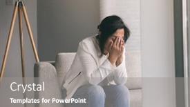  Presentation with stressed - Theme enhanced with coronavirus-covid-19-impact background and a gray colored foreground