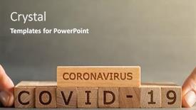  Presentation with covid - PPT layouts enhanced with coronavirus-covid-19-inscription background and a gray colored foreground